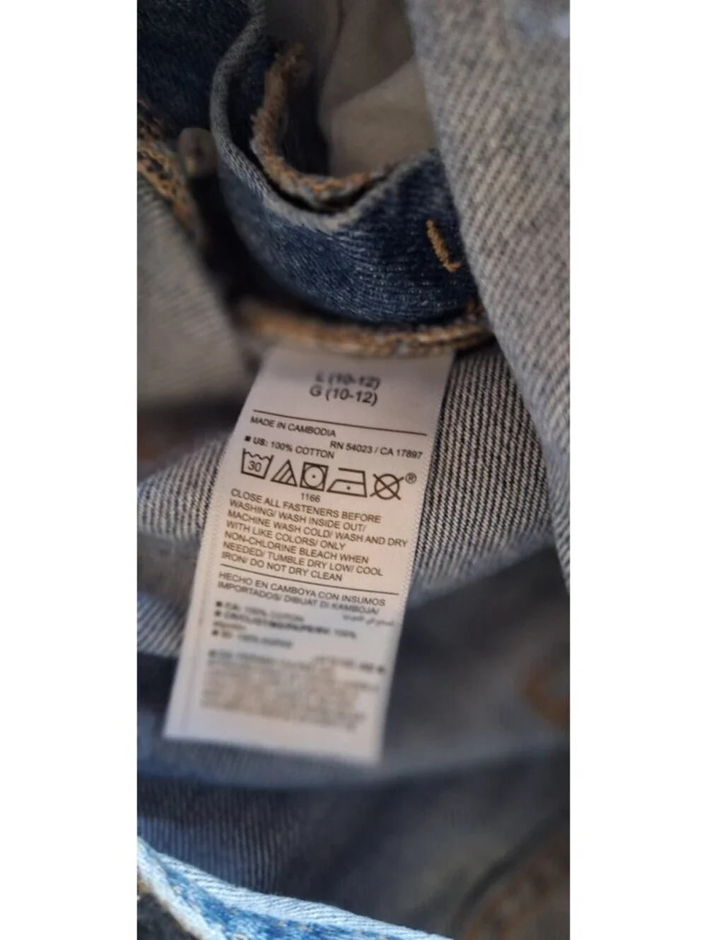 OLD NAVY Girls Distressed Bib Denim Overalls Fall Cottagecore EUC - Size 10/12
